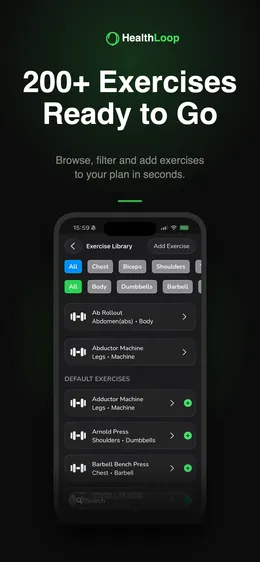 HealthLoop on iPhone, screenshot 3